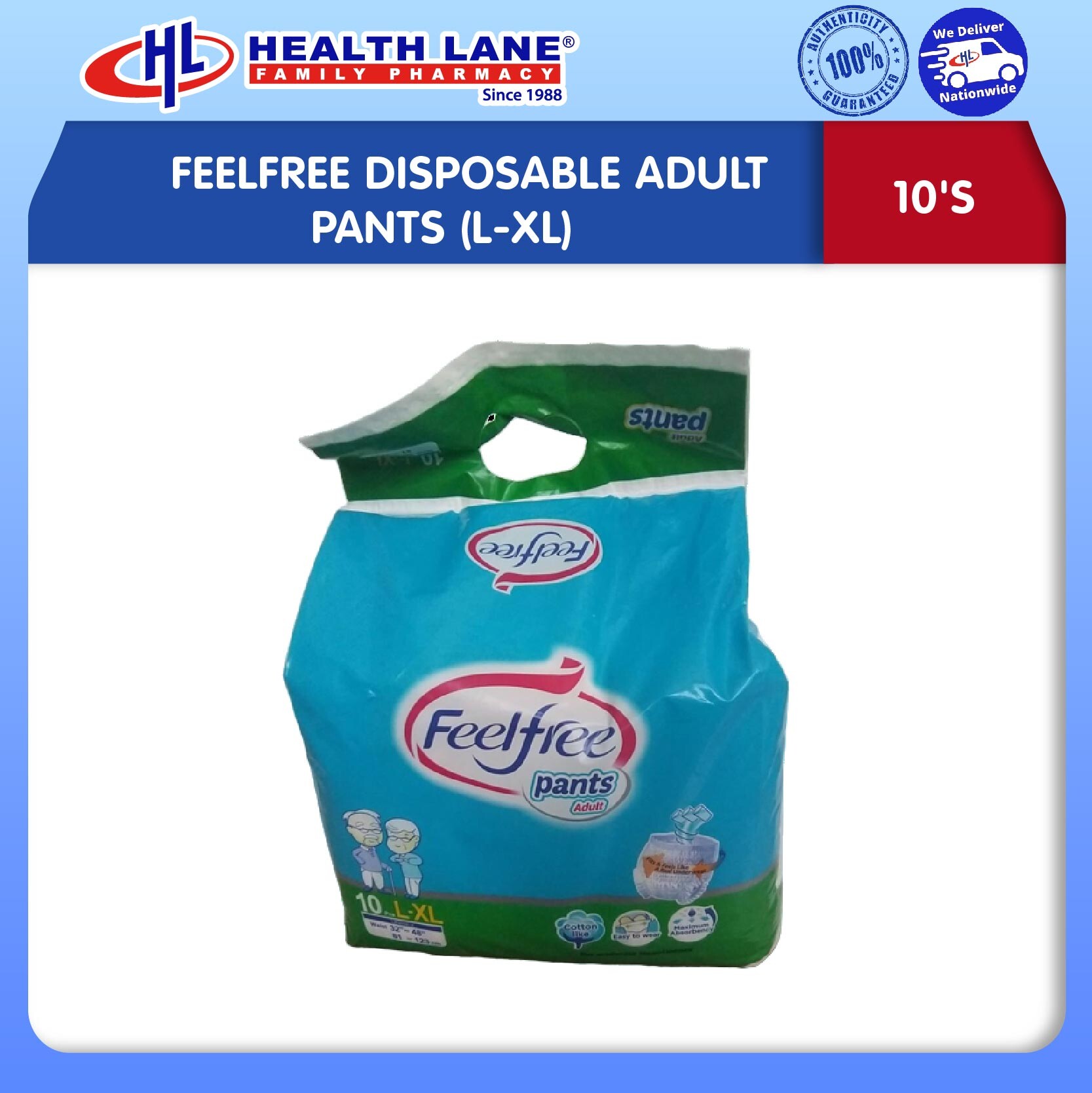 FEELFREE  ADULT PANTS (10'S) (L-XL)